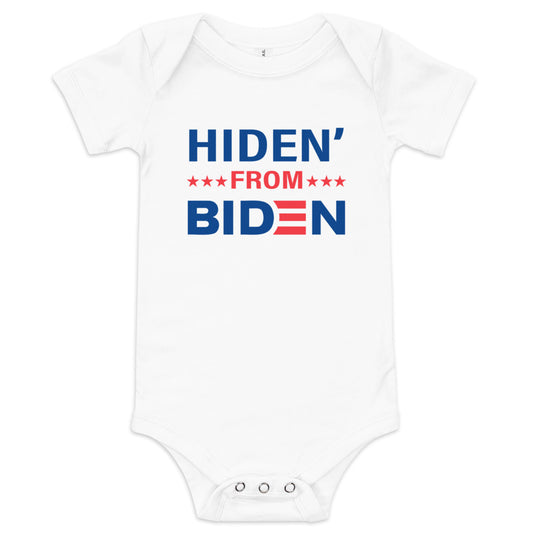 Hiden' From Biden Baby Short Sleeve One Piece