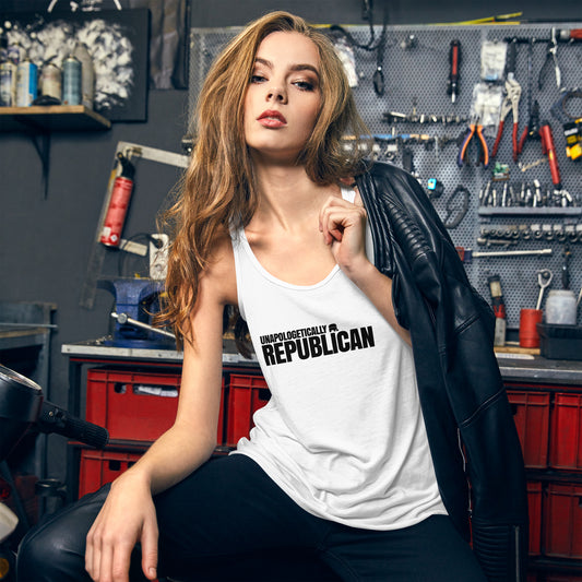 Unapologetically Republican Women's Flowy Racerback Tank